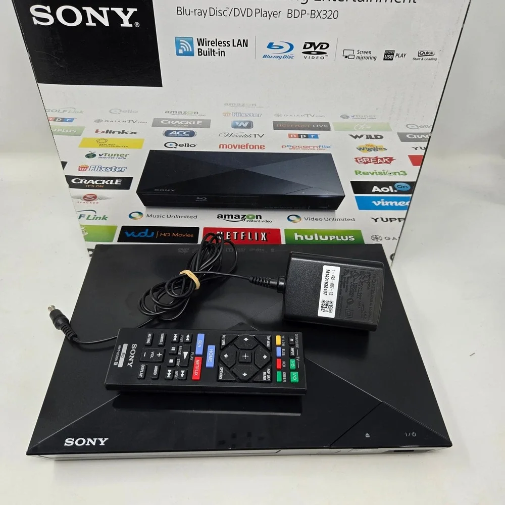 Sony BDP-BX320 Blu-ray DVD Player Built-in WiFi Streaming Netflix HDMI Black